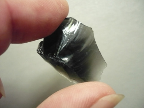 Surový - obsidián kouřový 31 mm, č.28s