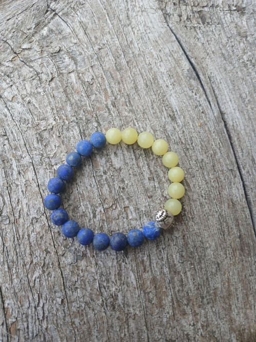 Náramek lapis lazuli a jadeit