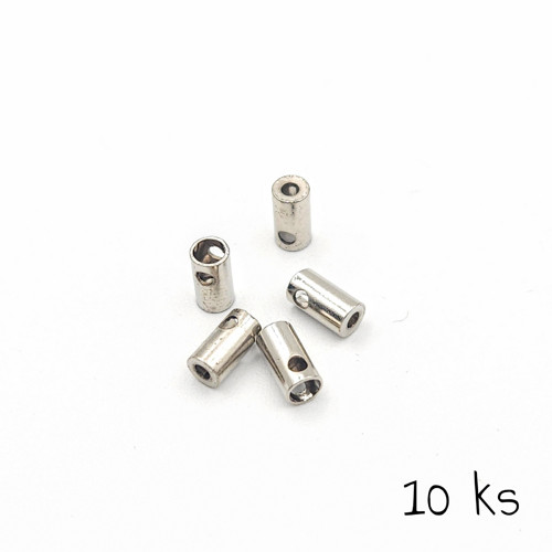 Koncovka kulatá platinová 7x5 mm, 10 ks