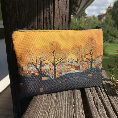 Žluto-černá krajina - taštička - kapsička — foto 1