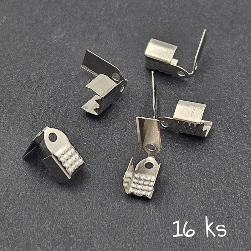 Koncovka 9x5 mm platinová 16 ks