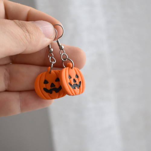 Náušnice dýně - Halloween