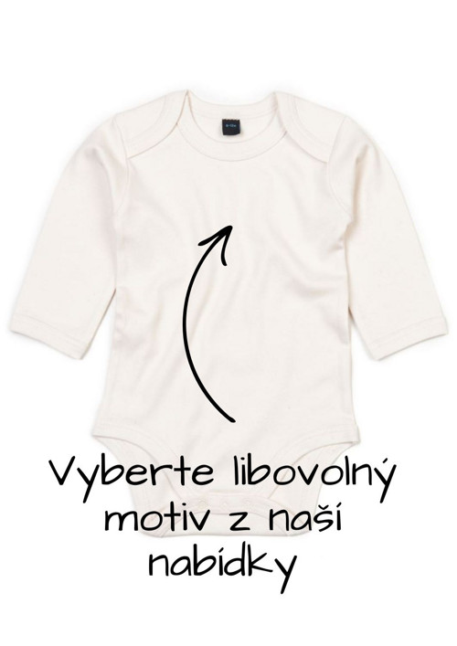 Bio dětské body s dlouhým rukávem - motiv na výběr