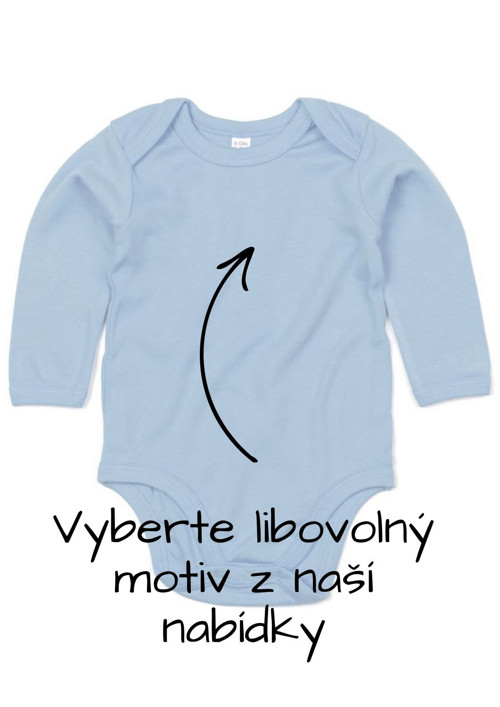 Bio dětské body s dlouhým rukávem - motiv na výběr