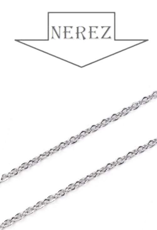 Akce!NEREZOVÝ ŘETÍZEK 1,5mm - 1m