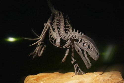 Kovaná socha dinosaura