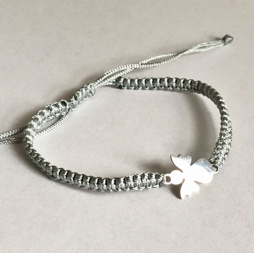 Náramek Andělská Shamballa - Šedý