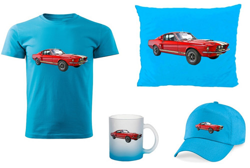 Tričko s autem Ford Mustang Shelby GT350 set