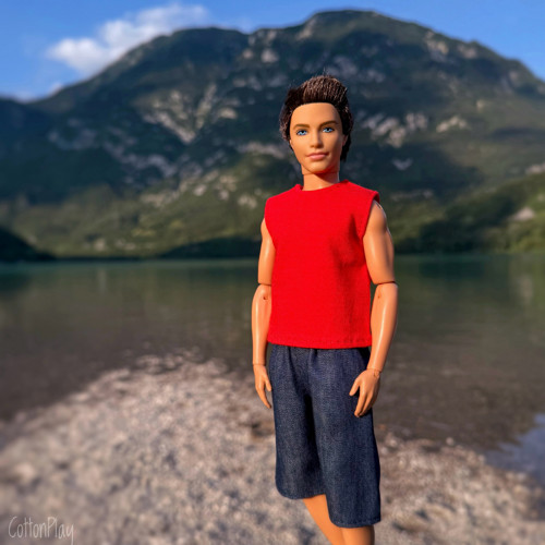 Ken - tmavě modré džínové kraťasy — foto 1
