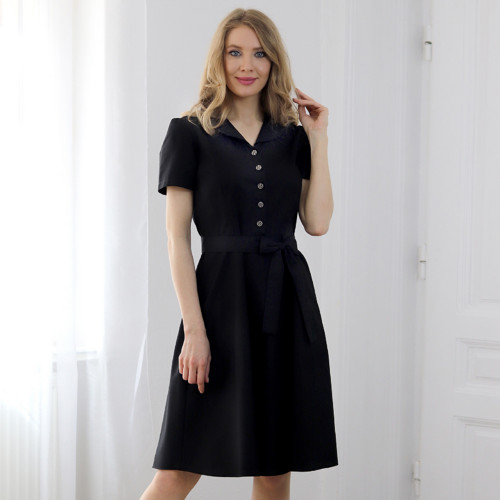 Emma - košilové šaty, černé