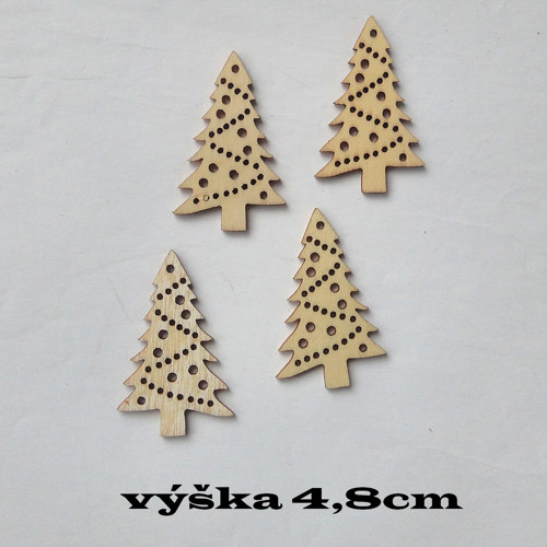 Dřevěný výřez JEDLIČKA 4,8cm - 1ks