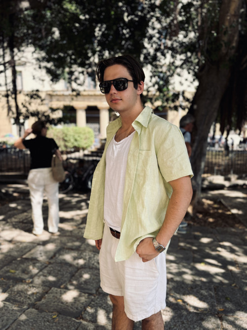 Lněná košile Lime — foto 1