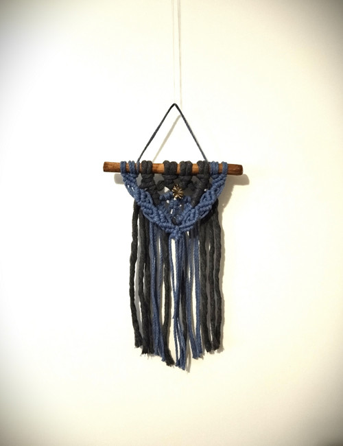 MINI Macramé dekorace čtyřlístková PRO ŠTĚSTÍ
