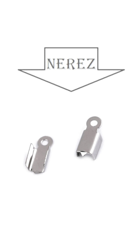 Koncovka na kůži 4mm /Nerez/-10ks