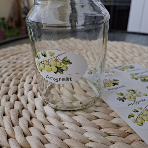 Angrešt - etikety samolepící — foto 1