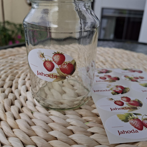 Jahoda - etikety samolepící