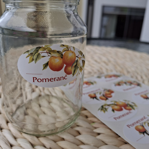 Pomeranč - etikety samolepící