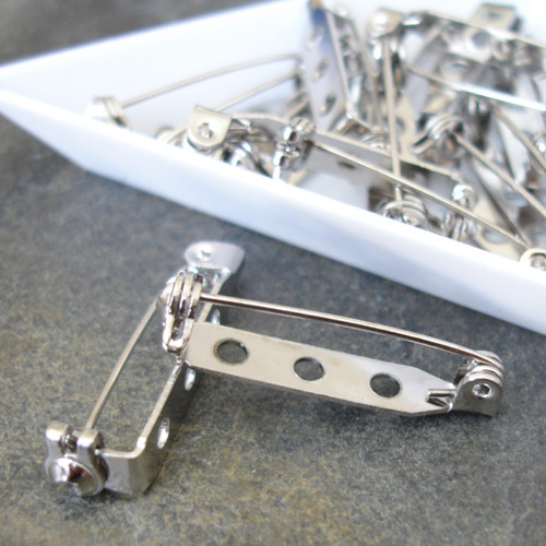 .Brožový můstek s pojistkou 25x5 mm - platinový