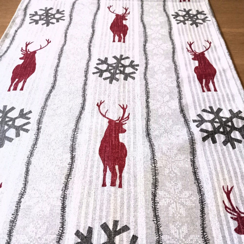 Vánoční běhoun 145 x 45 cm s třpitivým efektem