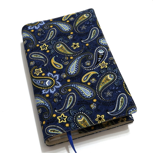 PAISLEY BLUE - nastavitelný obal na knihu