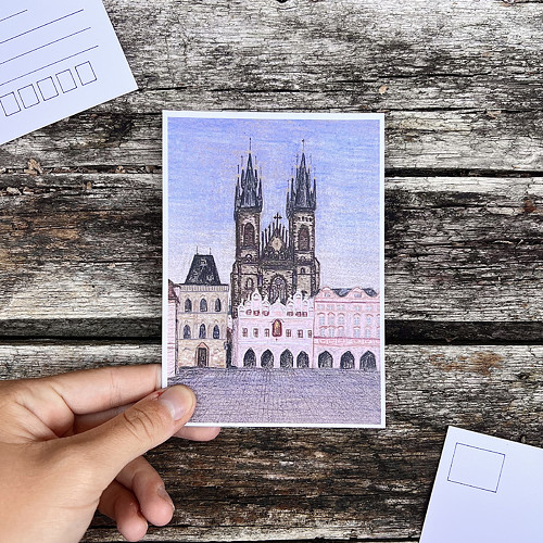 Pohlednice - Týnský chrám