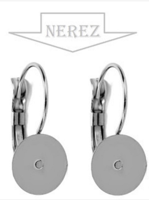 Nerez Náušnice s ploškou 10mm-1pár