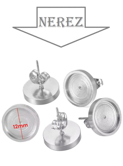 Nerez puzety s lůžkem 10mm-1pár