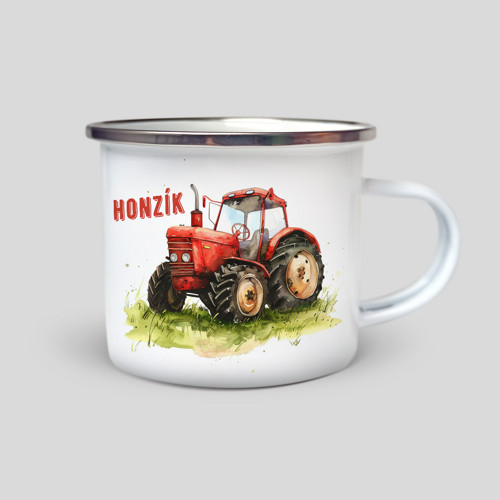 Traktor se jménem - plecháček s potiskem