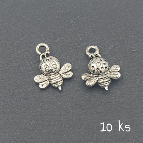 Přívěsek - světluška 16x12 mm, 10 ks