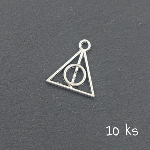 Přívěsek - relikvie smrti 13x13 mm, 10 ks