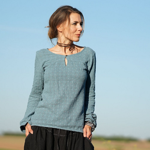 Mušelínka Blue Denim