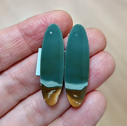 Jaspis - pár, ID 4284, 35x10 mm - výprodej