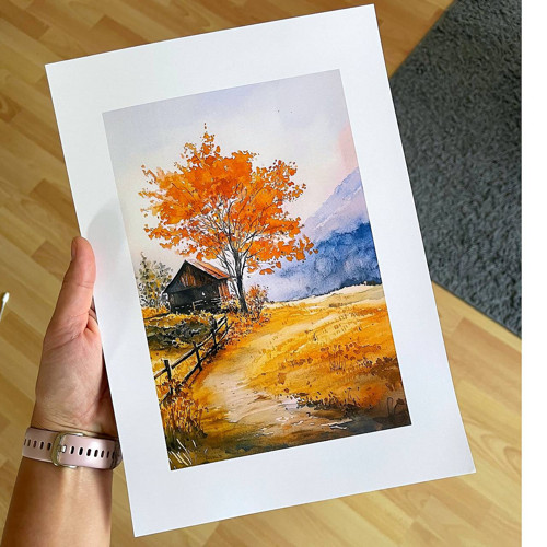 Art print Dřevěnice - podzimní zátiší P0020