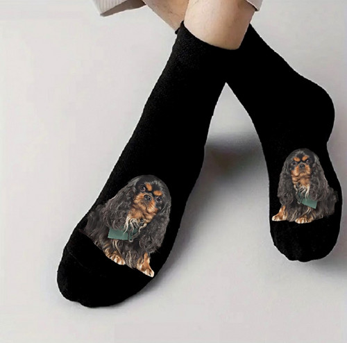 Kavalier King Charles Spaniel Bavlněné Ponožky — foto 1