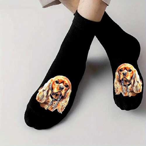 Kavalier King Charles Spaniel Bavlněné Ponožky