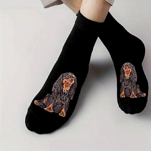 Kavalier King Charles Spaniel Bavlněné Ponožky