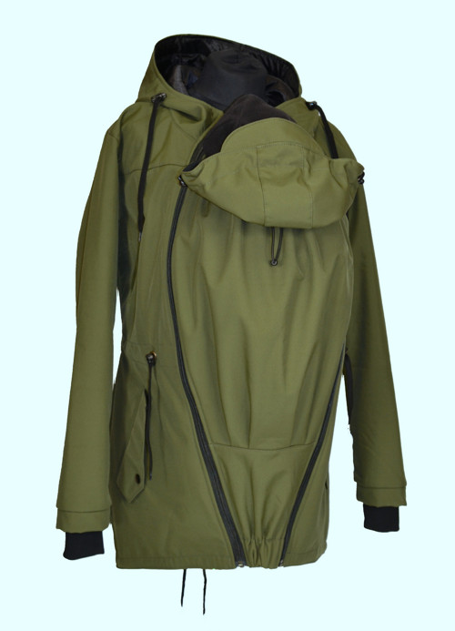 Softshell.nosící parka-oliva