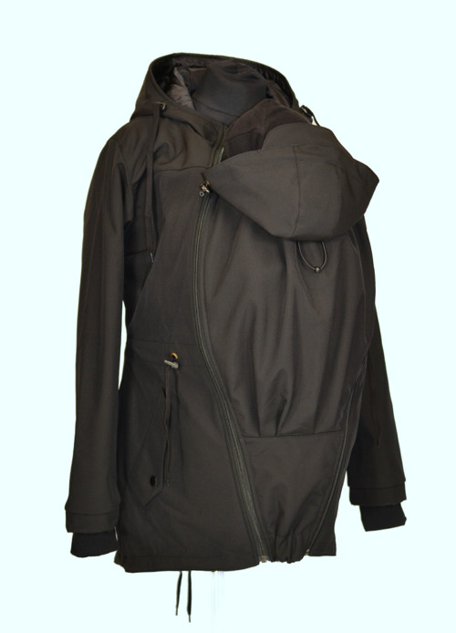 Softshell.nosící parka-černá