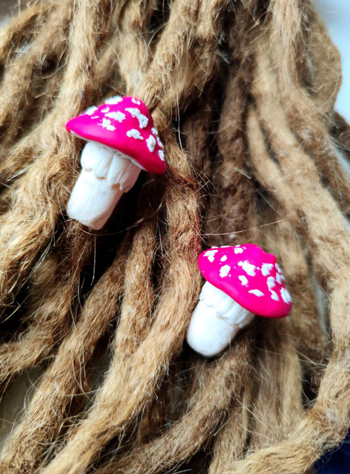 Korálky na dredy Mushroom pink