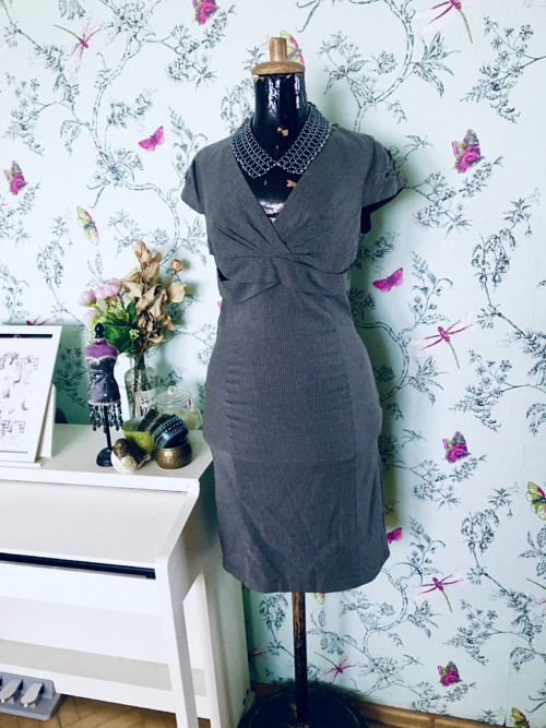 Šaty grey elegant pin-up look — foto 1