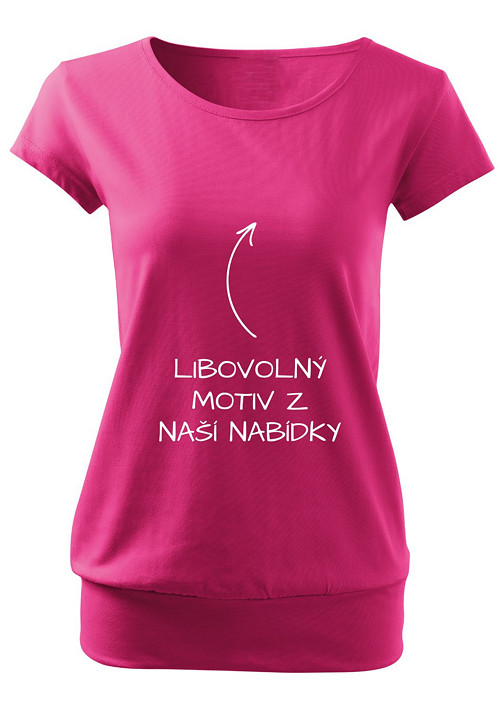 Dámské tričko RŮŽOVÉ, vel. XL "Motiv na výběr"