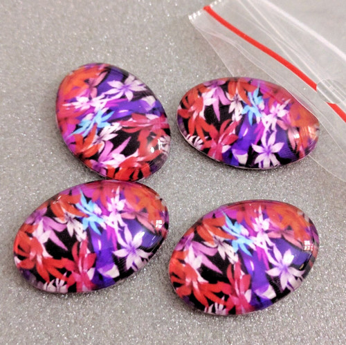 Kabošon s grafikou, 25x18 mm, SLEVA 50%