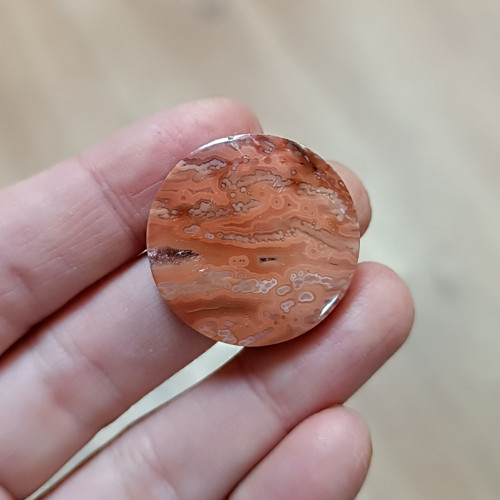 Achát, ID 4295, průměr 27 mm