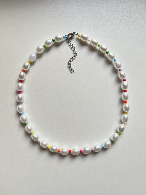 Rainbow Pearl Necklace — foto 1