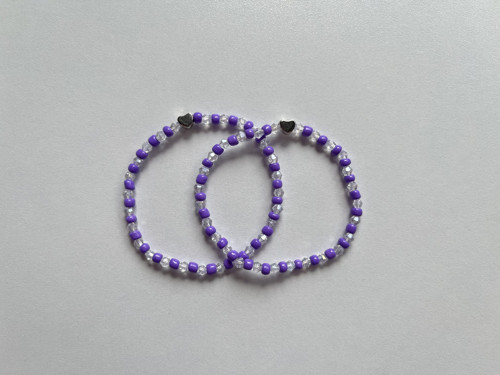 Purple matching náramky