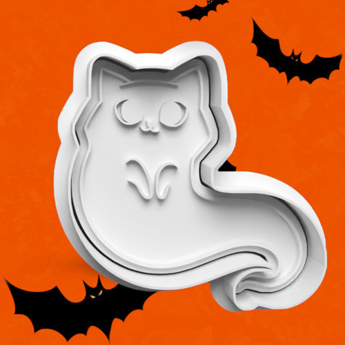 Vykrajovátko Halloween - duch kočka