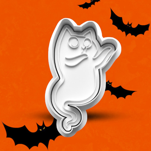 Vykrajovátko Halloween - duch kočka — foto 1