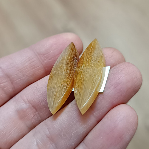 Rutil s křemenem, ID 4340, 35x11 mm - výprodej