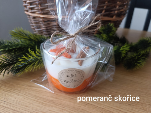 Sójová svíčka pomeranč se skořicí