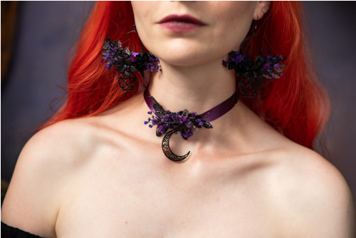 Choker náhrdelník "tajemný svit měsíce"